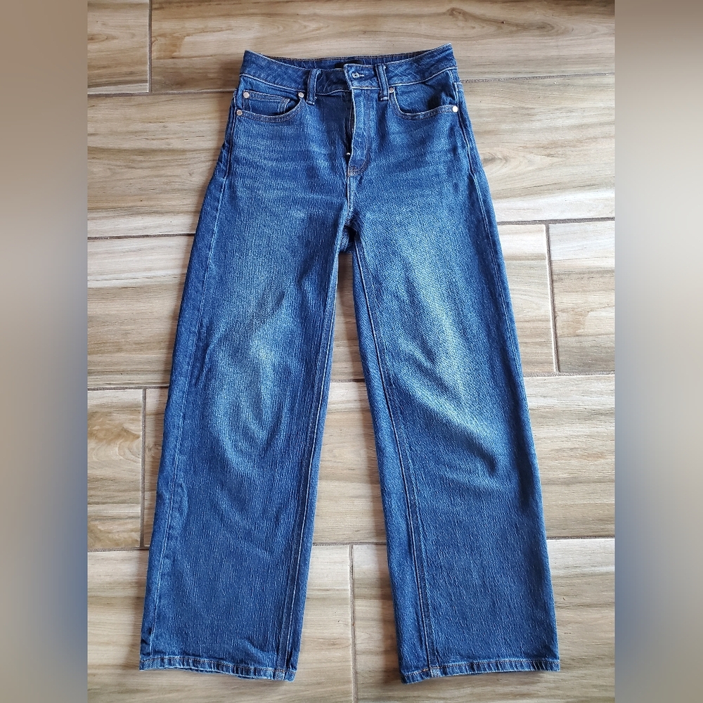 Quince Women's Bella Stretch Relaxed Straight Jeans Size 26 Length 28"